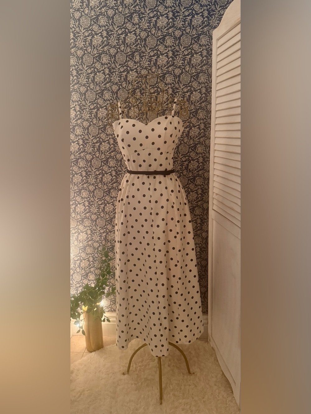 A New Day Polka Dot Midi Dress